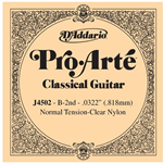 D'ADDARIO CORDA IN NYLON TENSIONE NORMALE 2 SI J4502  PER CHITARRA CLASSICA