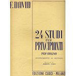 DAVID 24 STUDI PER PRINCIPIANTI OP 44 PER VIOLINO SUPPLEMENTO AL METODO