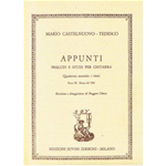 CASTELNUOVO-TEDESCO APPUNTI PRELUDI E STUDI PER CHITARRA QUADERNO SECONDO: I RITMI PARTE III: DANZE DEL '900