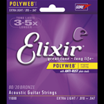 ELIXIR POLYWEB BRONZE PER CHITARRA ACUSTICA SCALATURA 010 - 047 TENSIONE EXTRA LIGHT