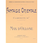 D'OLLONE FANTASIE ORIENTALE PER CLARINETTO E PIANOFORTE