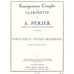 PERIER 22 ETUDES MODERNES PER CLARINETTO