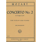 MOZART CONCERTO N.2 IN RE MAGGIORE  K211 PER VIOLINO E PIANOFORTE