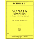 SCHUBERT SONATINA N.1 RE MAGGIORE OP.137 PER VIOLA E PIANOFORTE