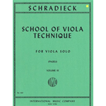 SCHRADIECK SCHOOL OF VIOLA TECHNIQUE VOLUME 3 PER VIOLA SOLO