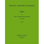 HUMMEL TRIO PER FLAUTO,VIOLONCELLO E PIANOFORTE OP.78