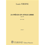 VIERNE 24 PIECES EN STYLE LIBRE OP.31 VOLUME 1 PER ORGANO