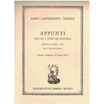 CASTELNUOVO-TEDESCO APPUNTI PRELUDI E STUDI PER CHITARRA QUADERNO SECONDO: I RITMI PARTE II: DANZE DEL'OTTOCENTO