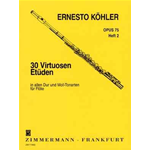 KOHLER 30 STUDI OP.75 VOLUME 2 PER FLAUTO