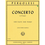 PERGOLESI CONCERTO IN RE MAGGIORE PER FLAUTO E PIANOFORTE