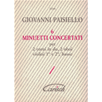 PAISIELLO 6 MINUETTI CONCERTATI PER 2 CORNI IN DO, 2 OBOI , VIOLINI 1° E 2° , BASSO