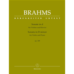 BRAHMS SONATA IN RE MAGGIORE OP.108 PER VIOLINO E PIANOFORTE