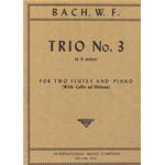 BACH W.F. TRIO N.3 PER 2 FLAUTI E PIANOFORTE