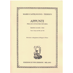 CASTELNUOVO-TEDESCO APPUNTI PRELUDI E STUDI PER CHITARRA QUADERNO SECONDO: I RITMI PARTE I: DANZE DEL'600 E DEL'700