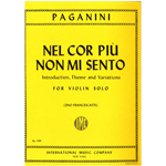 PAGANINI NEL COR PIÙ NON MI SENTO INTRODUZIONE,TEMA E VARIAZIONE PER VIOLINO SOLO 