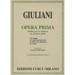 GIULIANI OPERA PRIMA STUDIO PER LA CHITARRA IN QUATTRO PARTI REVISIONE DI GUIDO MARGARIA