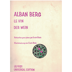 BERG DER WEIN (LE VIN)  (TED.-FR.) PER CANTO E PIANOFORTE (SOPRANO)